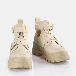 BUFFALO Ankle Boots^Aspha Bike Ankle Boot Vegan Beige