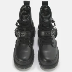 BUFFALO Men Shoes^Aspha Biker Men Bootie Vegan Black