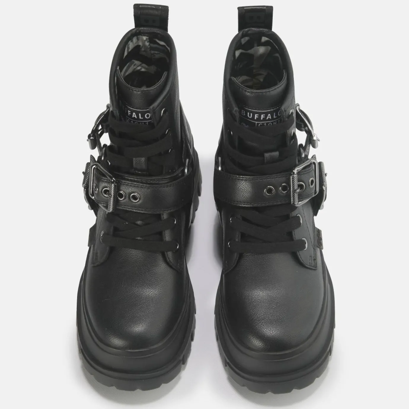 BUFFALO Men Shoes^Aspha Biker Men Bootie Vegan Black