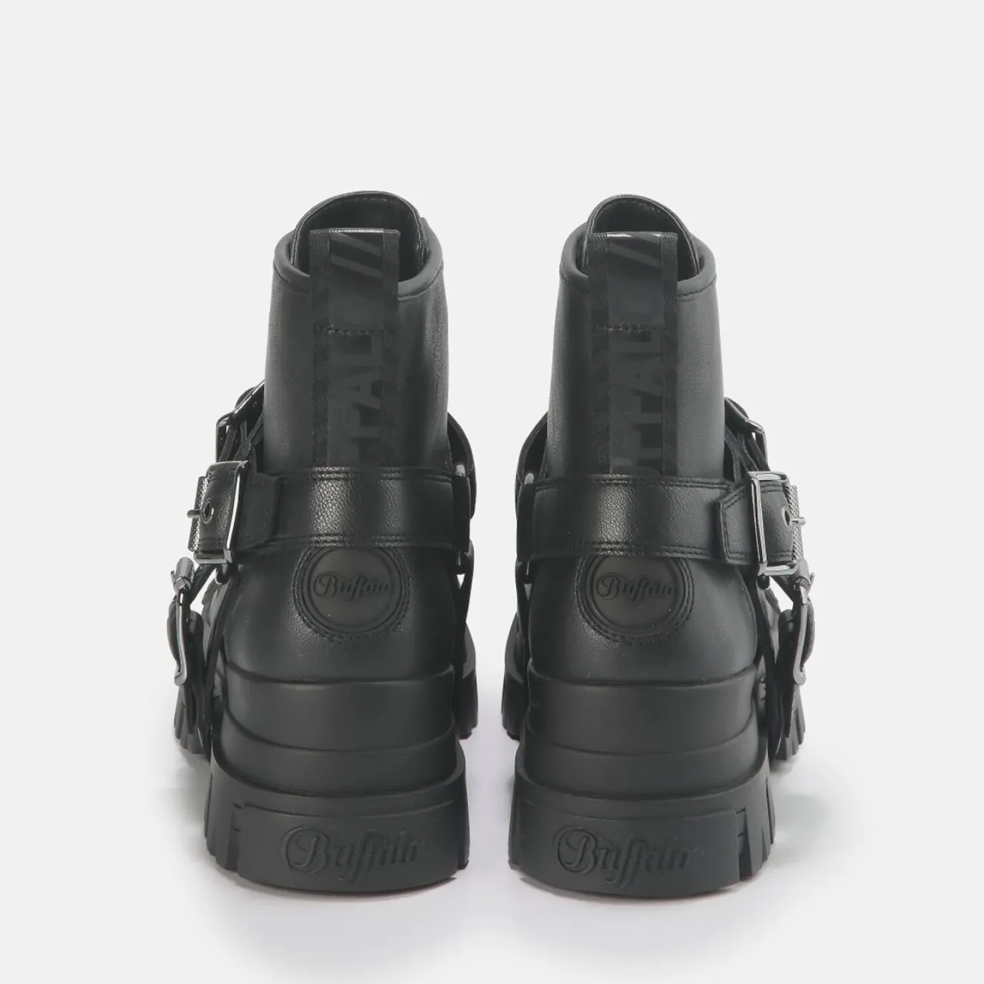 BUFFALO Men Shoes^Aspha Biker Men Bootie Vegan Black