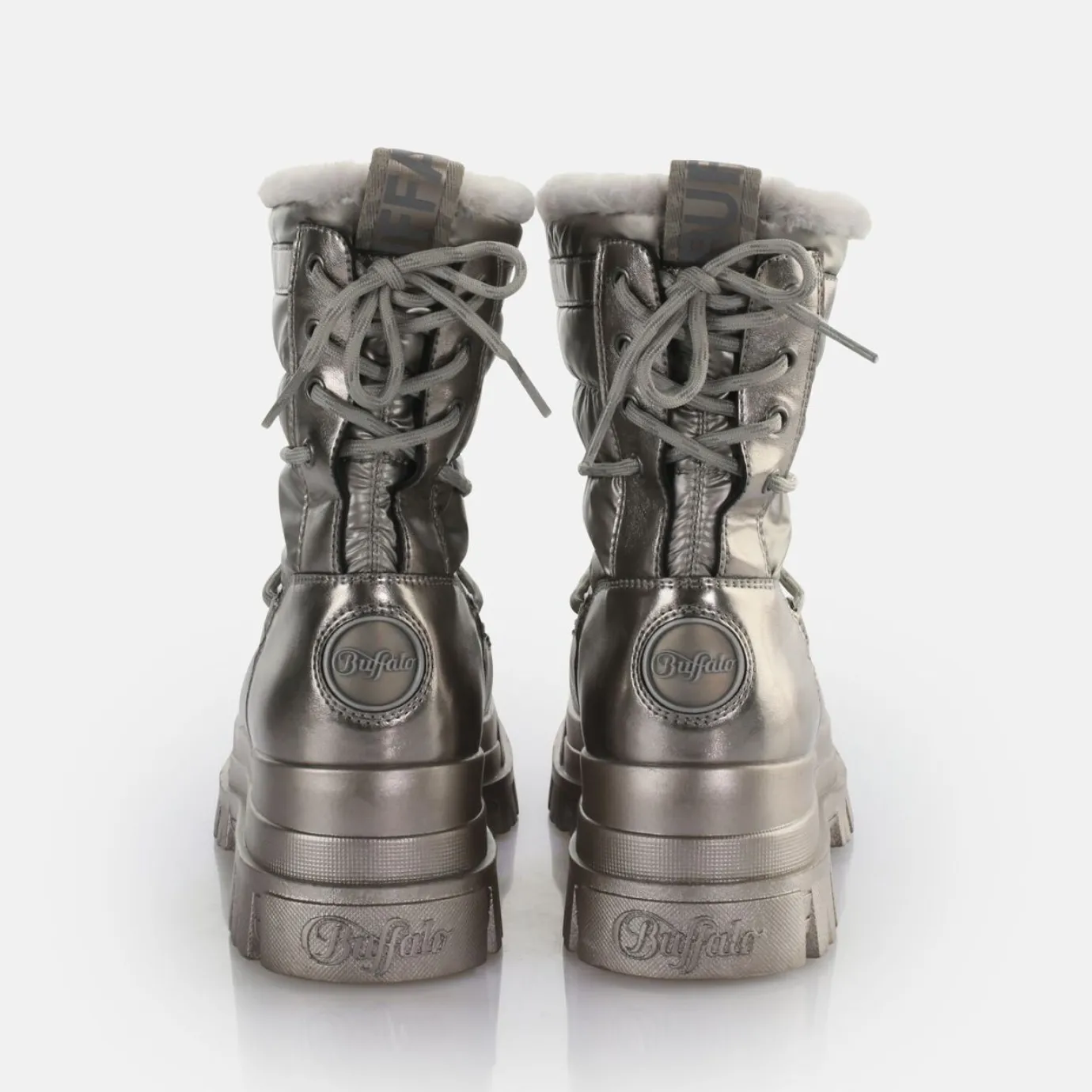 BUFFALO Vegan Shoes^Aspha Blizzard Warm Boot Vegan Silver