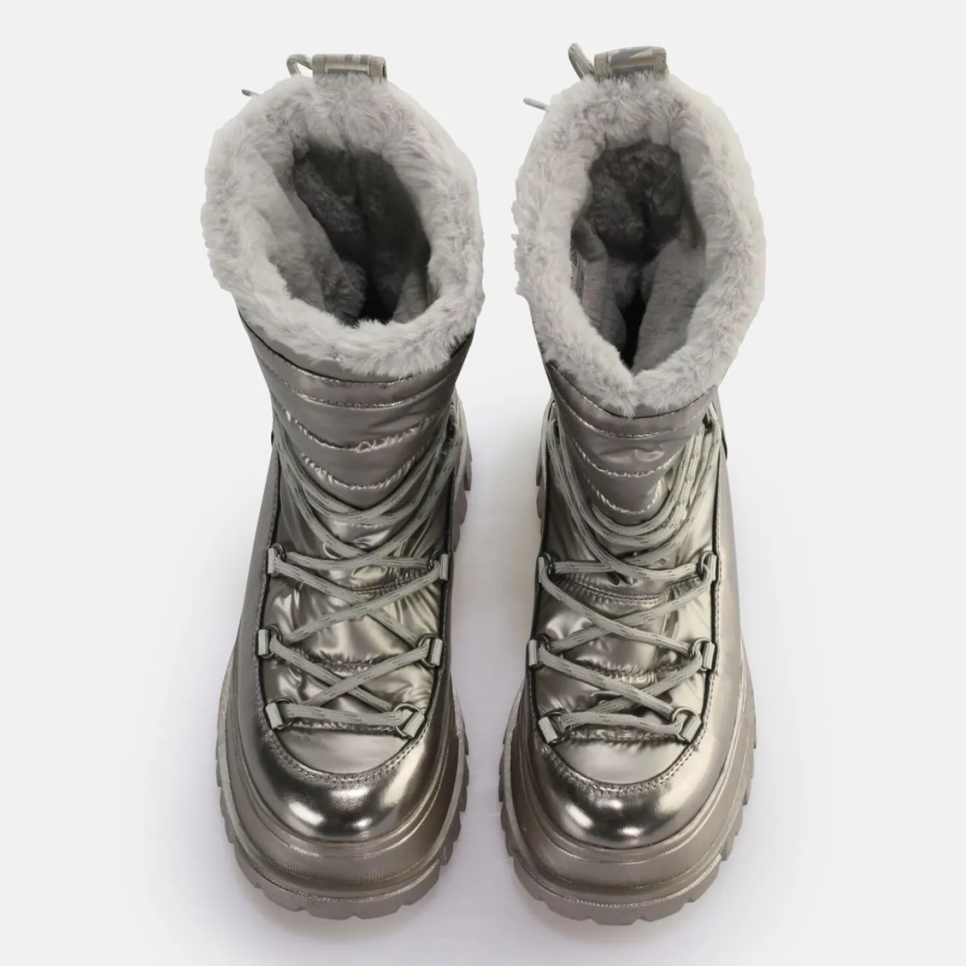 BUFFALO Vegan Shoes^Aspha Blizzard Warm Boot Vegan Silver