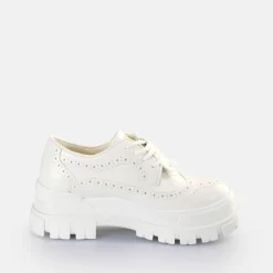 BUFFALO Vegan Shoes^Aspha Brogue Loafers Vegan White