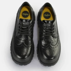 BUFFALO Vegan Shoes^Aspha Brogue Loafers Vegan Black