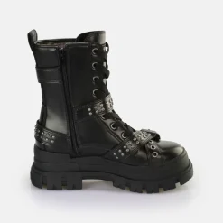 BUFFALO Men Shoes^Aspha Buckle Mid Men Ankle Boot Vegan Black