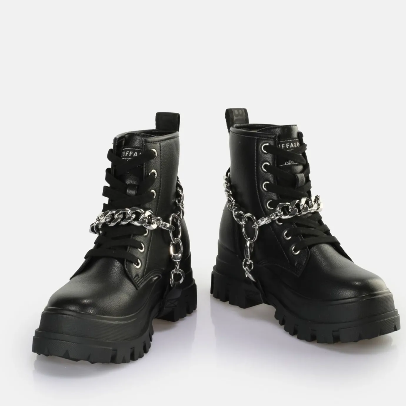 BUFFALO Vegan Shoes^Aspha Chain 2.0 Ankle Boot Vegan Black