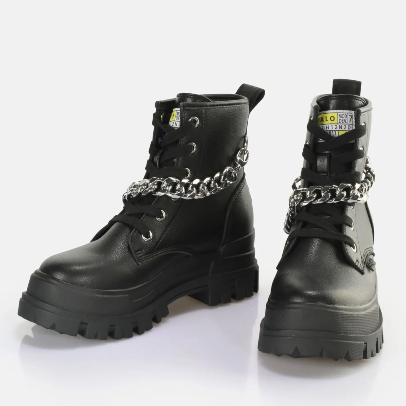 BUFFALO Ankle Boots^Aspha Chain Ankle Boot Vegan Black