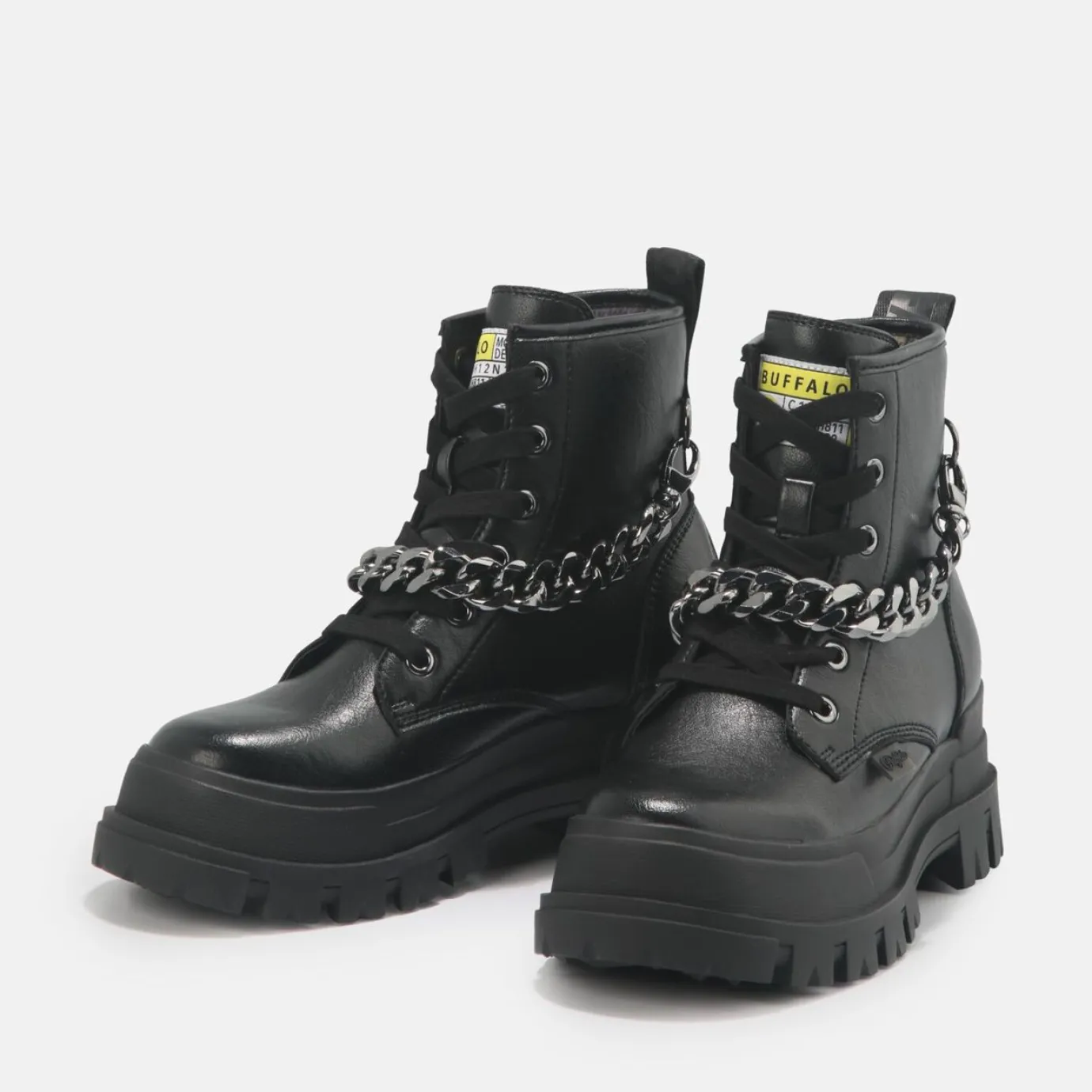 BUFFALO Ankle Boots^Aspha Chain Ankle Boot Vegan Black