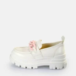 BUFFALO Vegan Shoes^Aspha Chain Loafers Vegan White