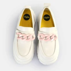 BUFFALO Vegan Shoes^Aspha Chain Loafers Vegan White