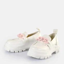 BUFFALO Vegan Shoes^Aspha Chain Loafers Vegan White