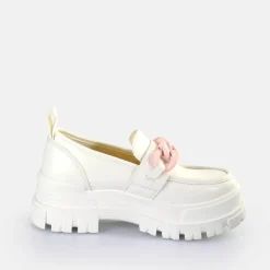 BUFFALO Vegan Shoes^Aspha Chain Loafers Vegan White