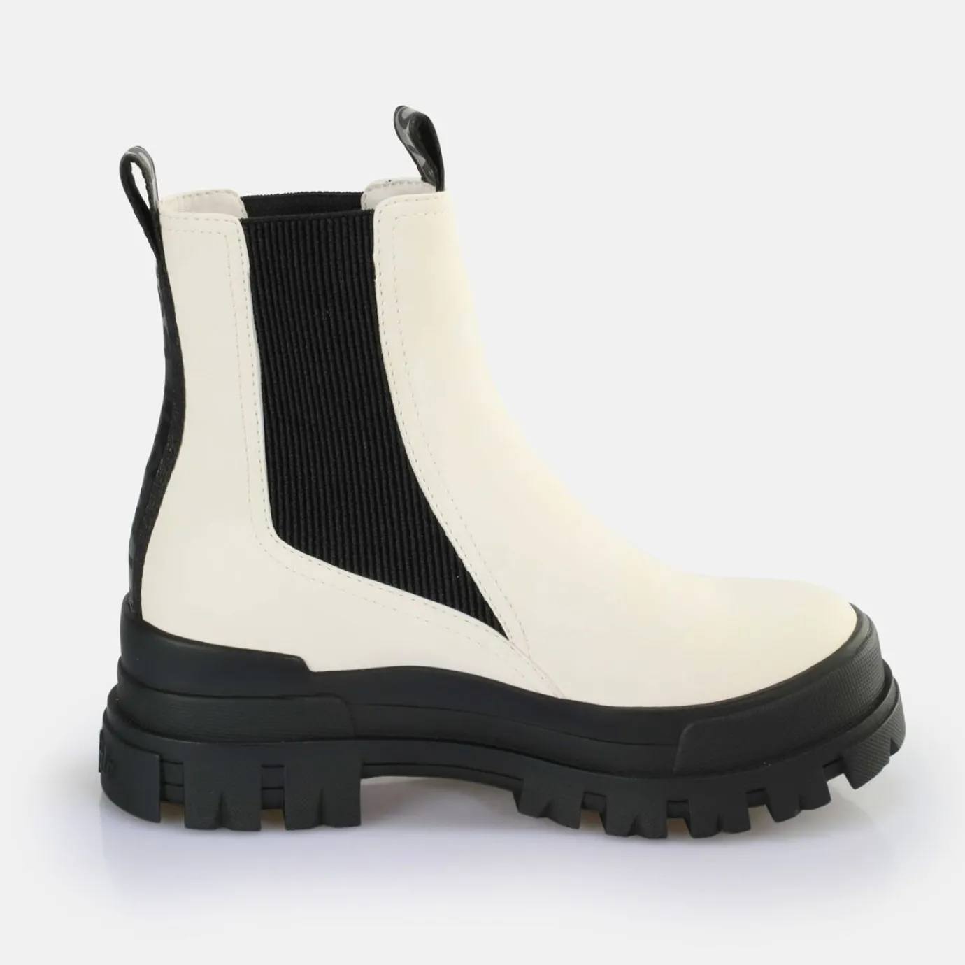 BUFFALO Vegan Shoes^Aspha Chelsea Mid Ankle Boot Vegan Weis/Schwarz
