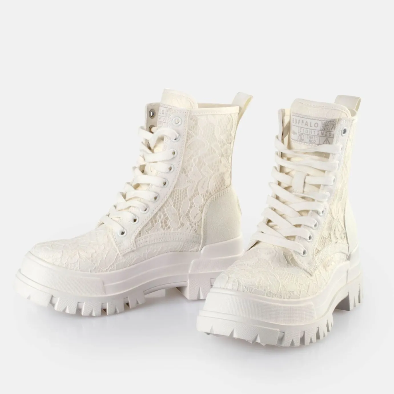 BUFFALO Bridal Shoes^Aspha Com2 Boots Vegan White