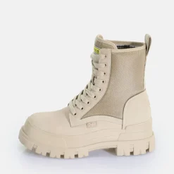 BUFFALO Ankle Boots^Aspha Com2 Laceup Mid Ankle-Boot Vegan Cream