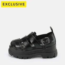 BUFFALO Vegan Shoes^Aspha Fsh Sandal Vegan Black