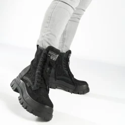 BUFFALO Ankle Boots^Aspha Lace Up Hi Black
