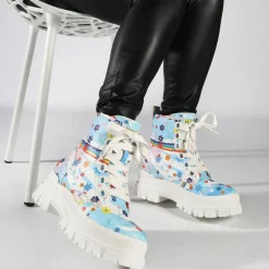 BUFFALO Ankle Boots^Aspha Lace Up Hi Blau