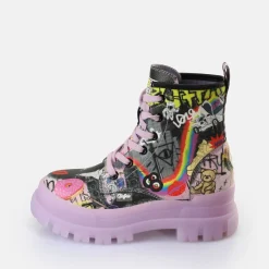 BUFFALO Ankle Boots^Aspha Lace Up Hi Ankle Boot Vegan Black Purple