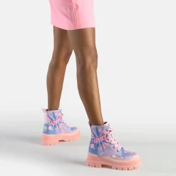 BUFFALO Ankle Boots^Aspha Lace Up Hi Ankle Boot Vegan Blue Purpe