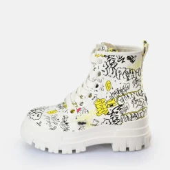 BUFFALO Ankle Boots^Aspha Lace Up Hi Ankle Boot Vegan Graffiti