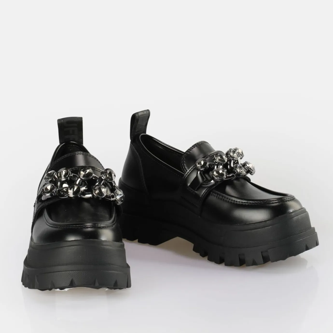 BUFFALO Flats^Aspha Loafer Glam Vegan Black