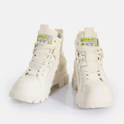 BUFFALO Ankle Boots^Aspha Nc Mid Laceup Ankle-Boot Vegan Off White