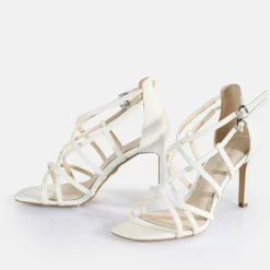 BUFFALO Occasion Shoes^Blair Cage Heeled Sandals Vegan White