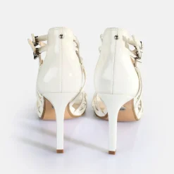 BUFFALO Occasion Shoes^Blair Cage Heeled Sandals Vegan White