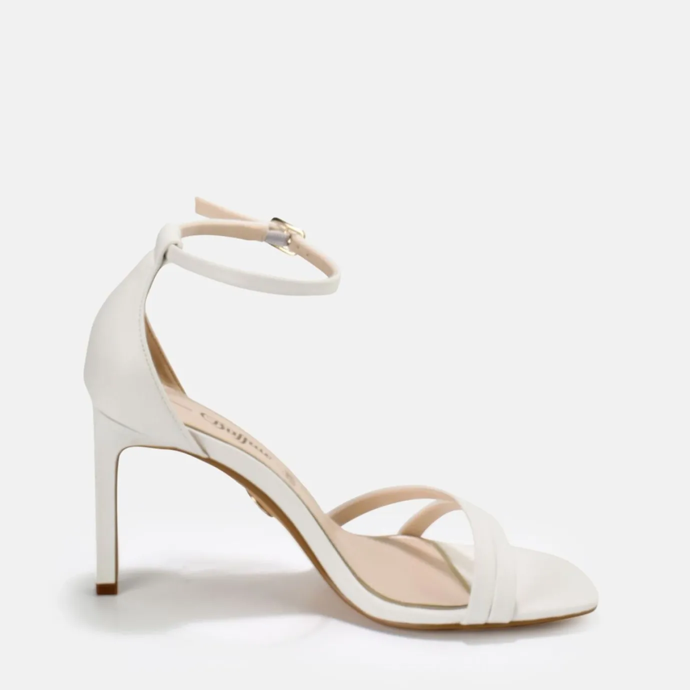BUFFALO Occasion Shoes^Blair Chic Ankle-Strap Sandals Vegan White