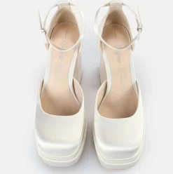 BUFFALO Bridal Shoes^Bonny Dorsay Heeled Sandals White
