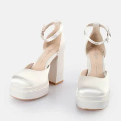 BUFFALO Bridal Shoes^Bonny Dorsay Heeled Sandals White
