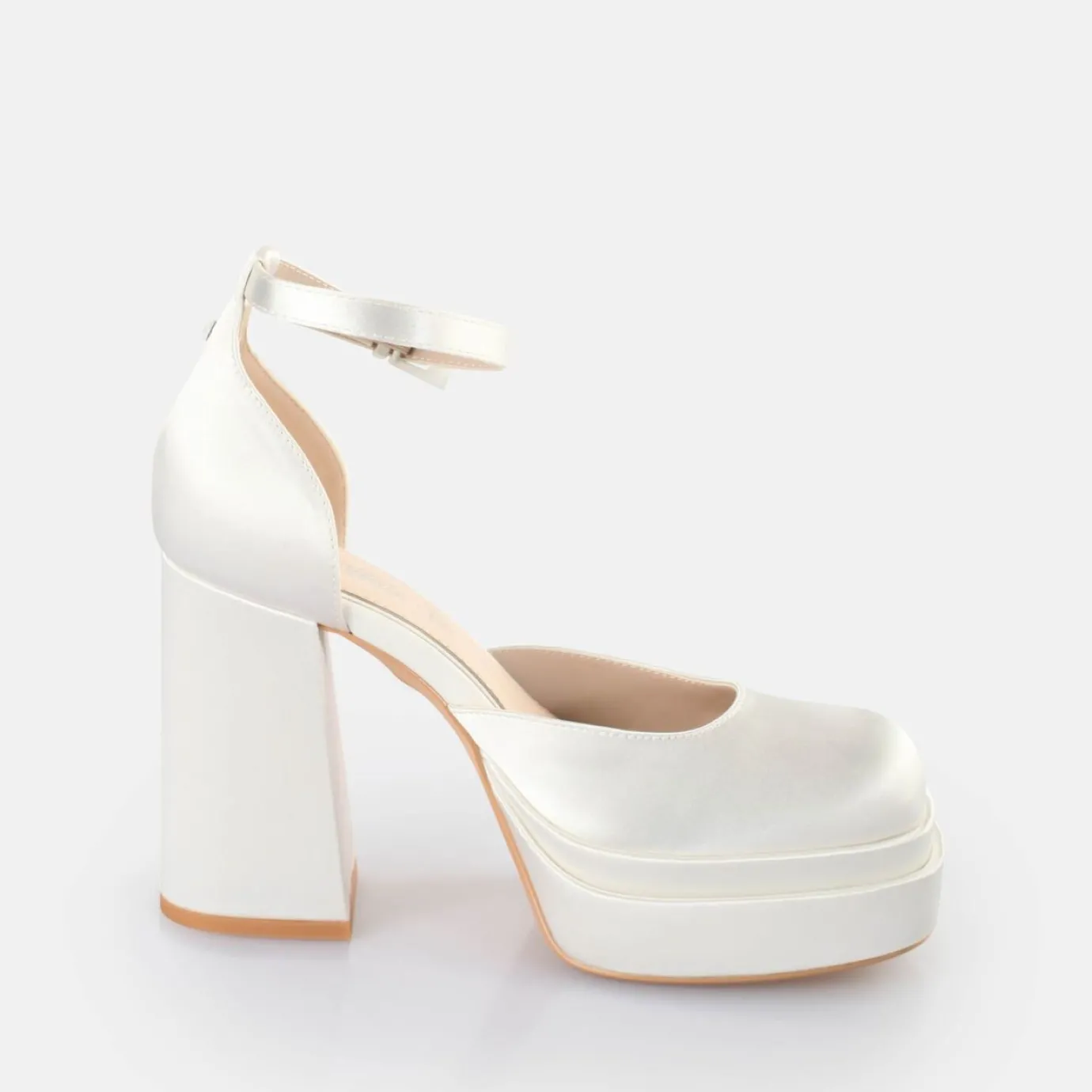 BUFFALO Bridal Shoes^Bonny Dorsay Heeled Sandals White