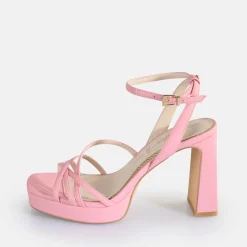 BUFFALO Occasion Shoes^Cherry Cage Heeled Sandals Vegan Pink