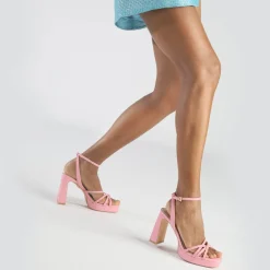 BUFFALO Occasion Shoes^Cherry Cage Heeled Sandals Vegan Pink