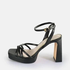 BUFFALO Occasion Shoes^Cherry Cage Heeled Sandals Vegan Black