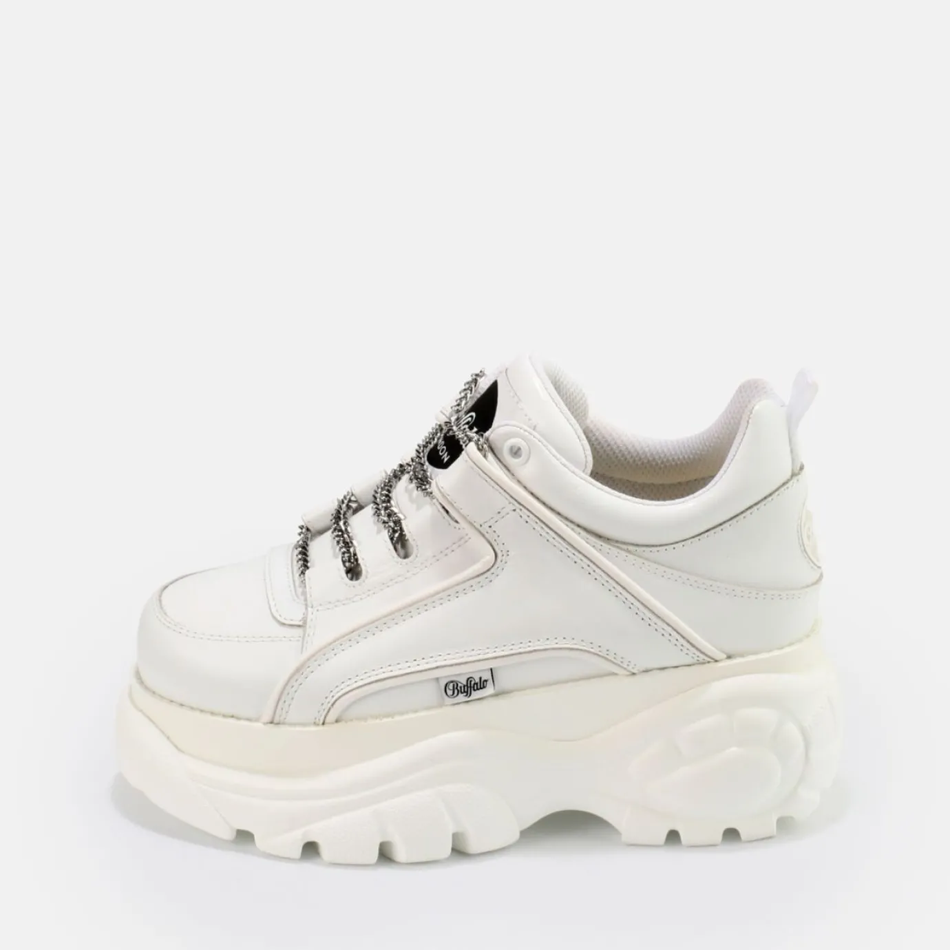 BUFFALO Men Shoes^Classic Men Sneaker Low Leather Silver