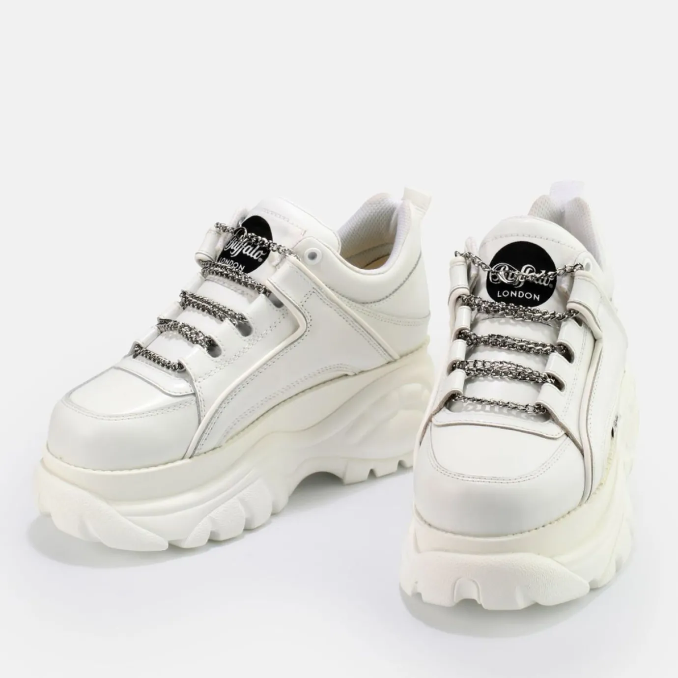 BUFFALO Men Shoes^Classic Men Sneaker Low Leather Silver