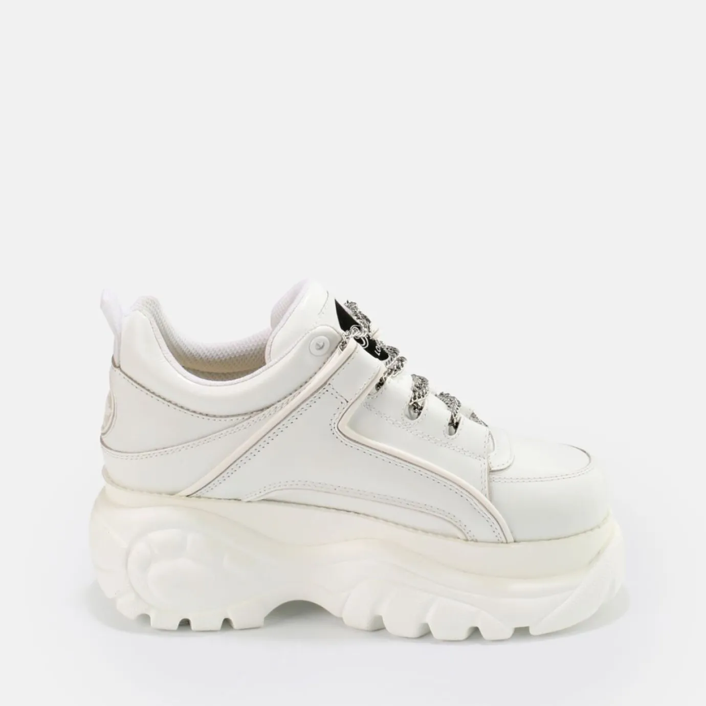 BUFFALO Men Shoes^Classic Men Sneaker Low Leather Silver