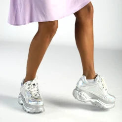 BUFFALO Vegan Shoes^Classic Sneakers Low Vegan Silver