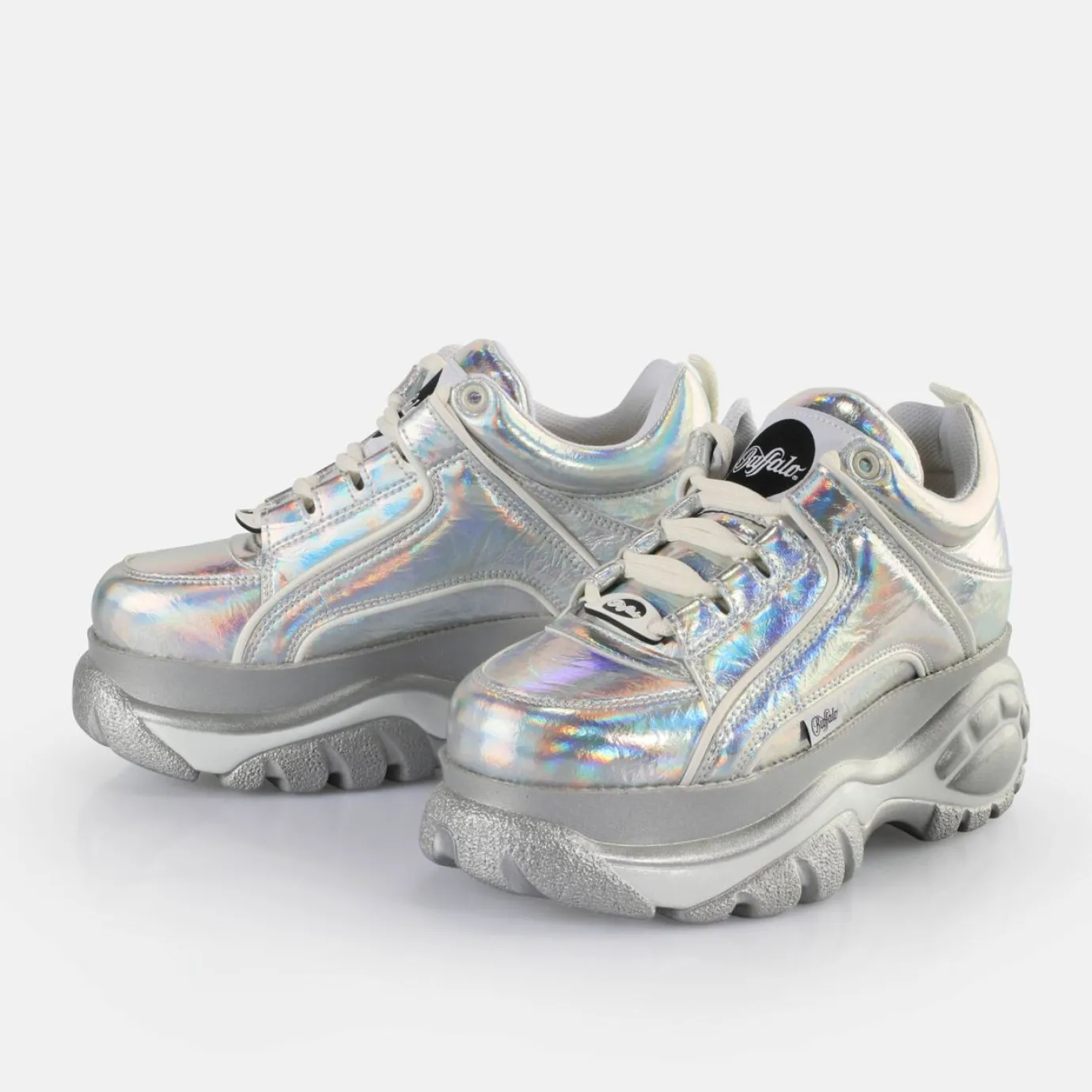 BUFFALO Vegan Shoes^Classic Sneakers Low Vegan Silver