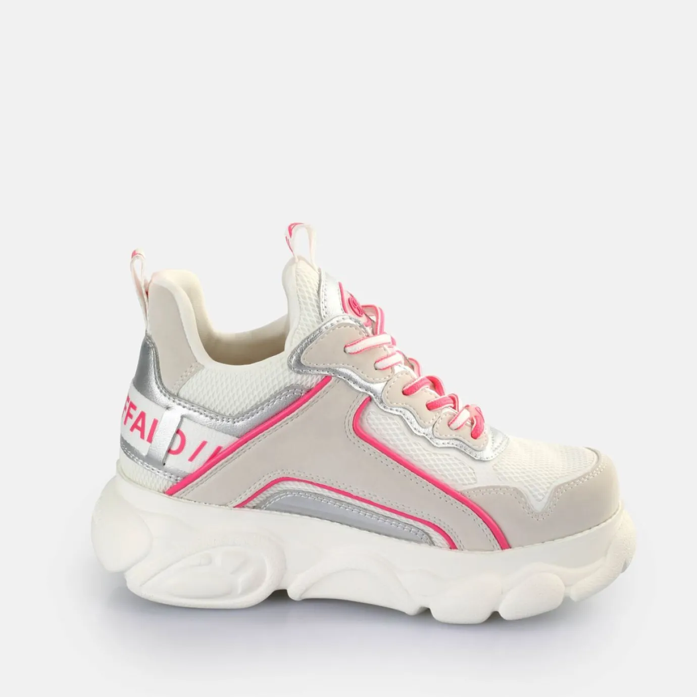 BUFFALO Vegan Shoes^Cld Chai Sneakers Low Vegan Silver/Pink