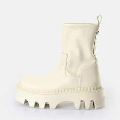 BUFFALO Ankle Boots^Flora Sock Boot Vegan Cream