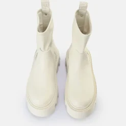 BUFFALO Ankle Boots^Flora Sock Boot Vegan Cream