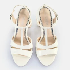 BUFFALO Occasion Shoes^Jean Cage Heeled Sandals Vegan White