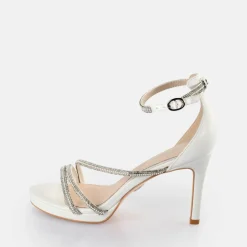 BUFFALO Bridal Shoes^Mary Shine Heeled Sandals White
