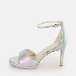 BUFFALO Occasion Shoes^Ronja Heeled Sandal Vegan White/Mermaid