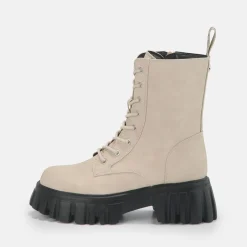 BUFFALO Ankle Boots^Selen Ankle Boot Flat Vegan Cream