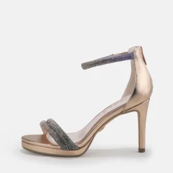 BUFFALO Occasion Shoes^Selma Heeled Sandal Vegan Beige