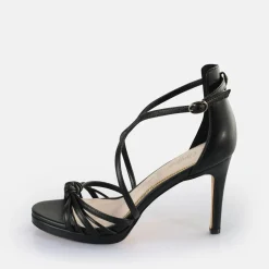 BUFFALO Occasion Shoes^Serena Bow Heeled Sandals Vegan Black
